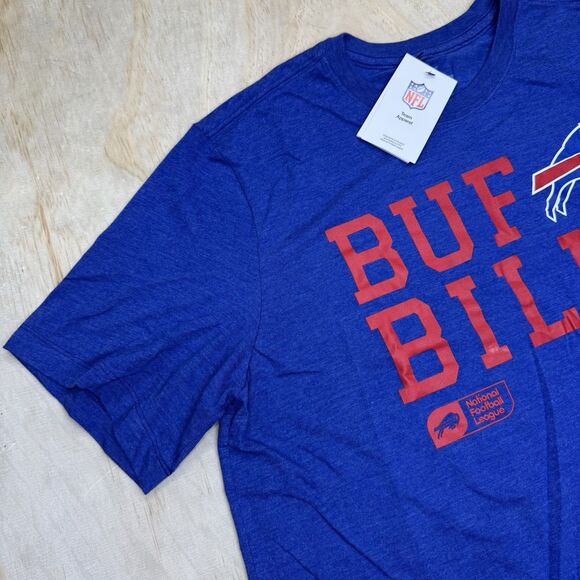 NEW Buffalo Bills Nike Overlap Lockup Mens Short Sleeve Shirt Blue sx XL - Picture 4 of 11